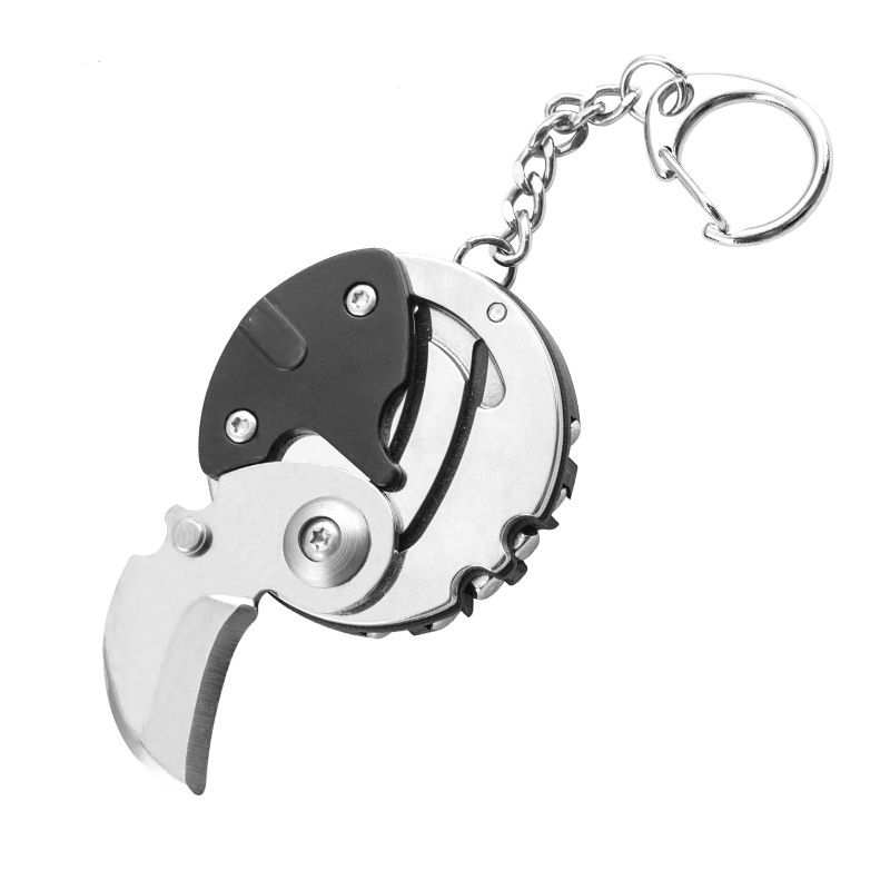 Coin-Shape Folding Pocket Keychain Knife 3