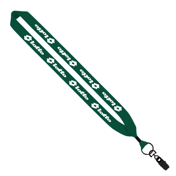 1" Cotton Lanyard with Metal Crimp & Metal Bulldog Clip 11