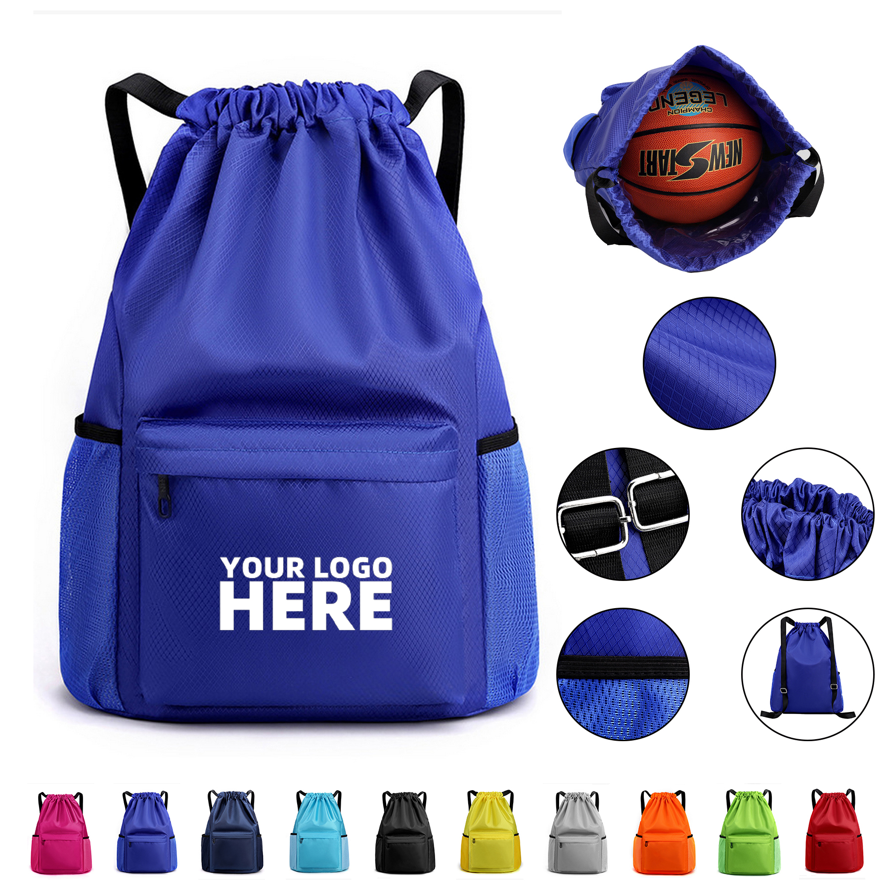Drawstring Backpack Sports Gym Bag 1