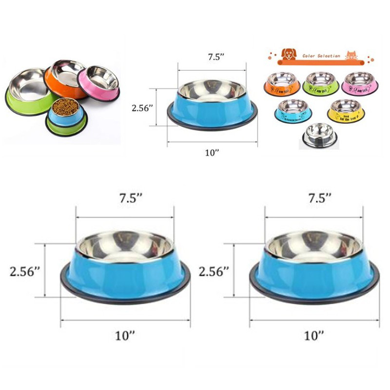 10 Inch Large Stainless Steel Dog Bowl MOQ 30PCS