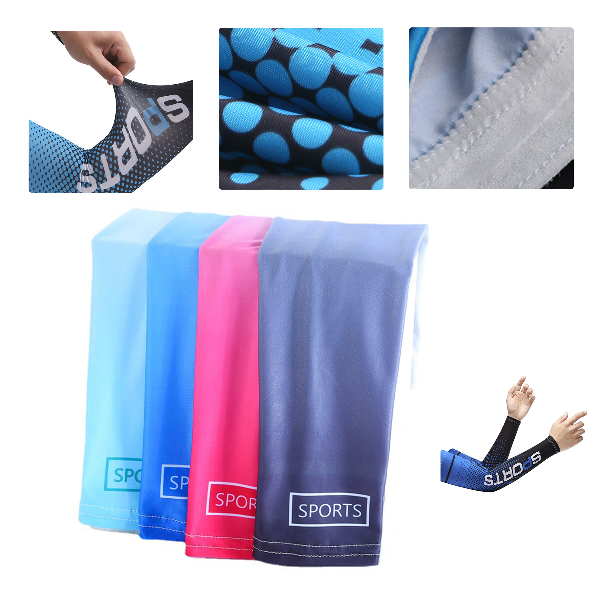 MOQ50 Cooling Arm Sleeves with UPF 50+ Sun Protection 2
