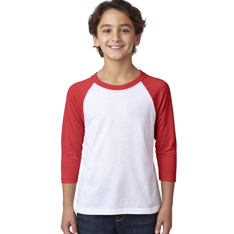 Next Level Apparel Youth CVC 3/4-Sleeve Raglan 28