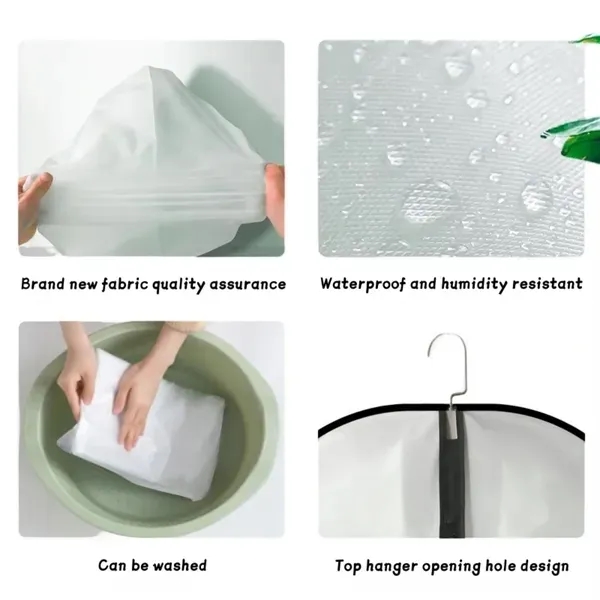 Clear Zippered Garment Bag with Suit and Clothes Protector 5