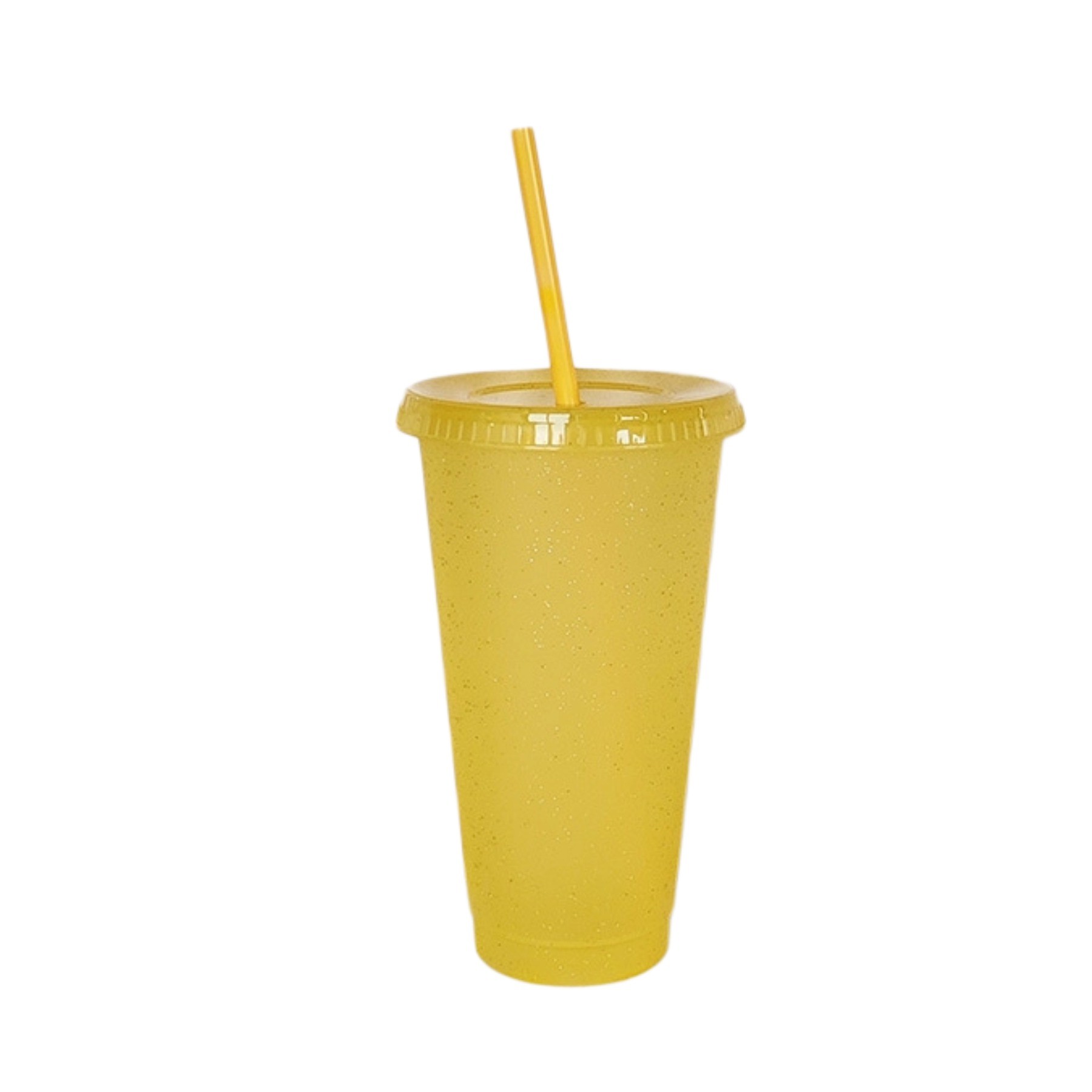 24 Oz. Reusable Plastic Wall Cup With Lid And Straw 2