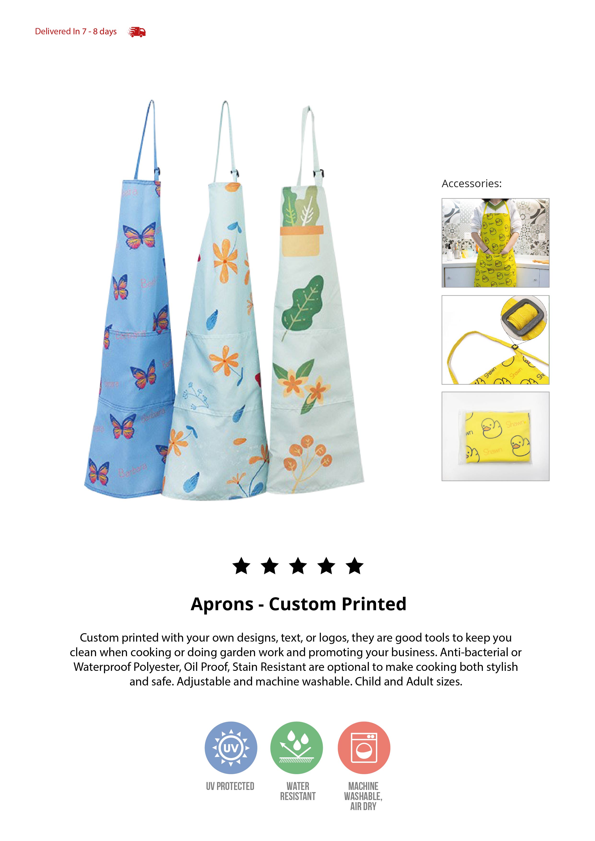 Apron (Child) - Custom Printed 6