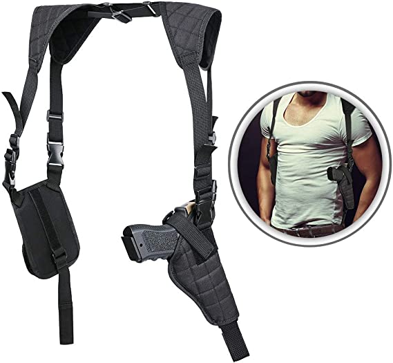 Nylon Cross Harness Vertical Concealed Carry Shoulder Holster 4