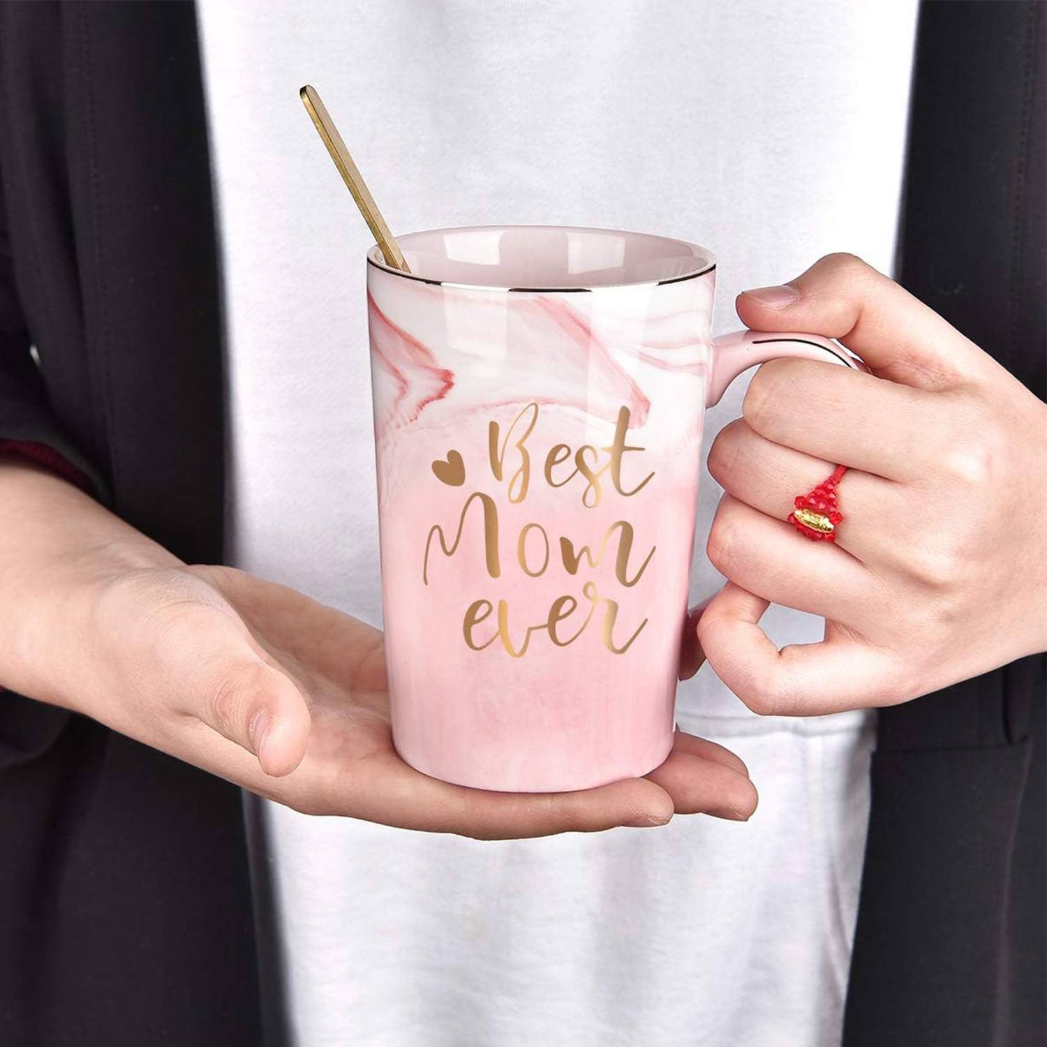 14oz Bone China Mug Set w/ Spoon 6
