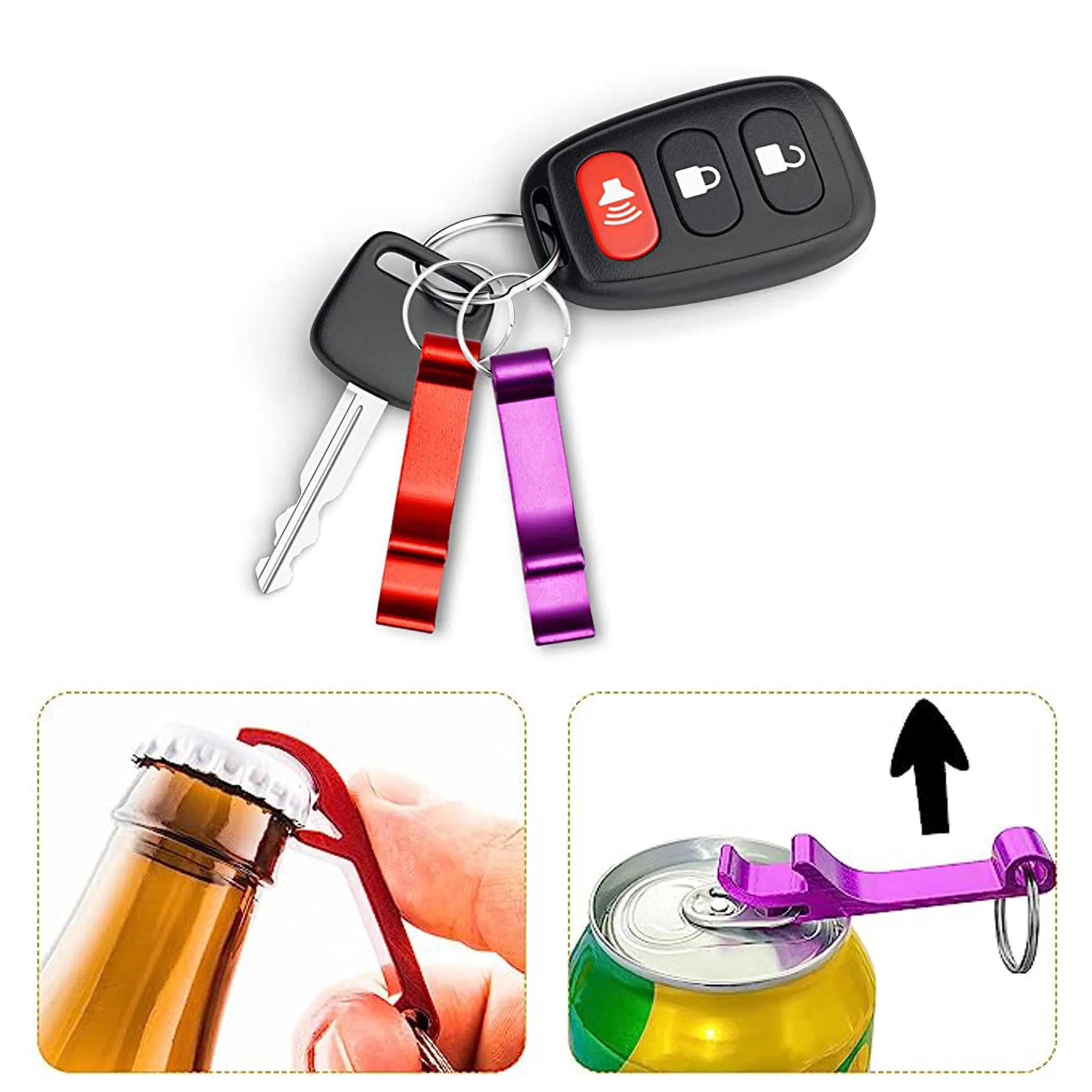 Aluminium Alloy Beer Bottle Openers Keychain 2