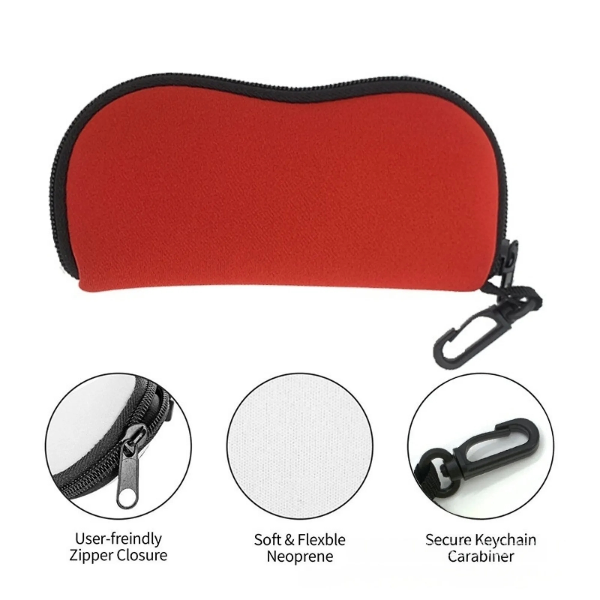 Soft Neoprene Sunglass Case Durable Portable 4
