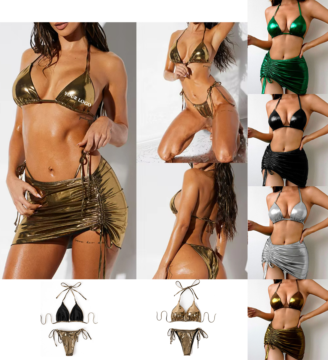 Shining gilded Sexy swimsuit 1