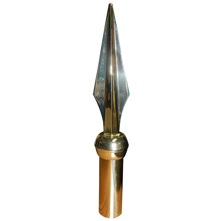 7" Brass Spear Flagpole Ornament 2