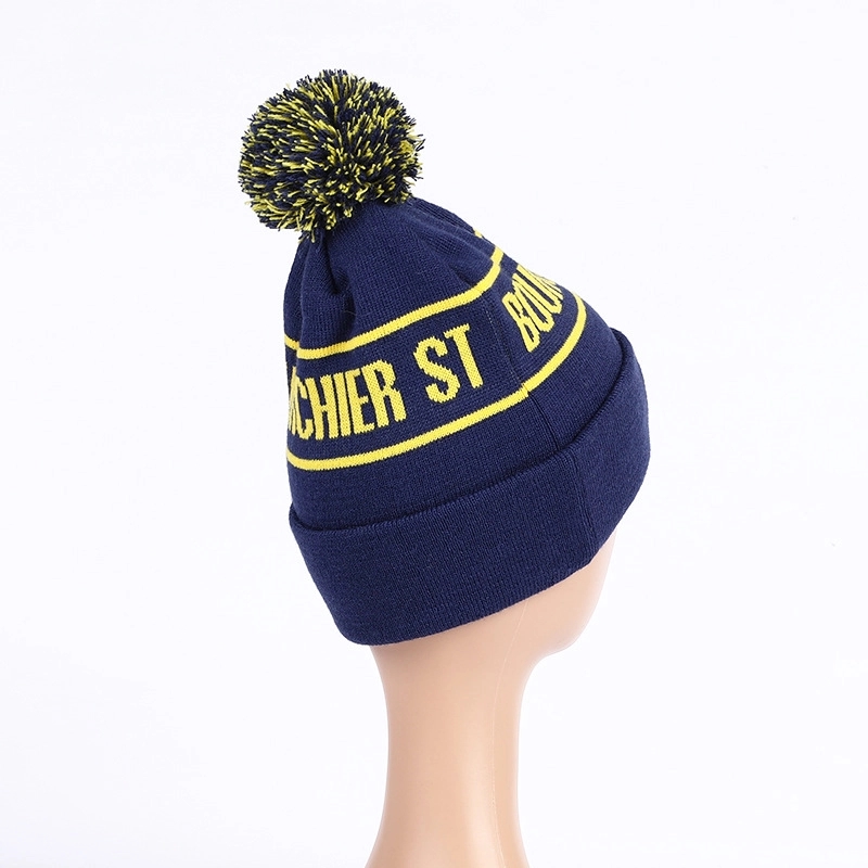 Warm Winter Custom Logo Domed Knitted Hat 4