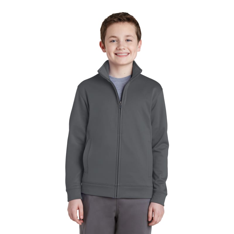 Sport-Tek Youth Sport-Wick Fleece Full-Zip Jacket. 3