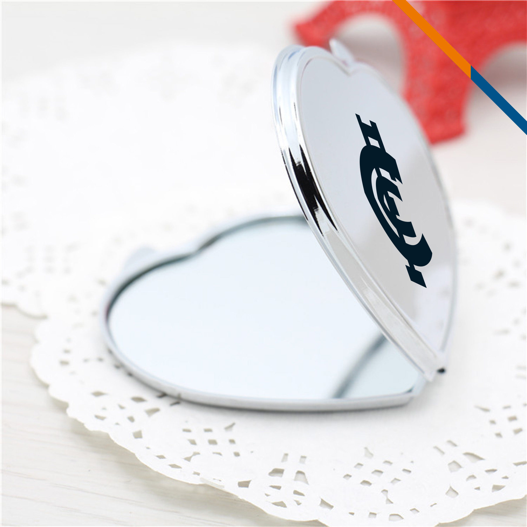 Flimbe Heart Shape Compact Makeup Mirror 4
