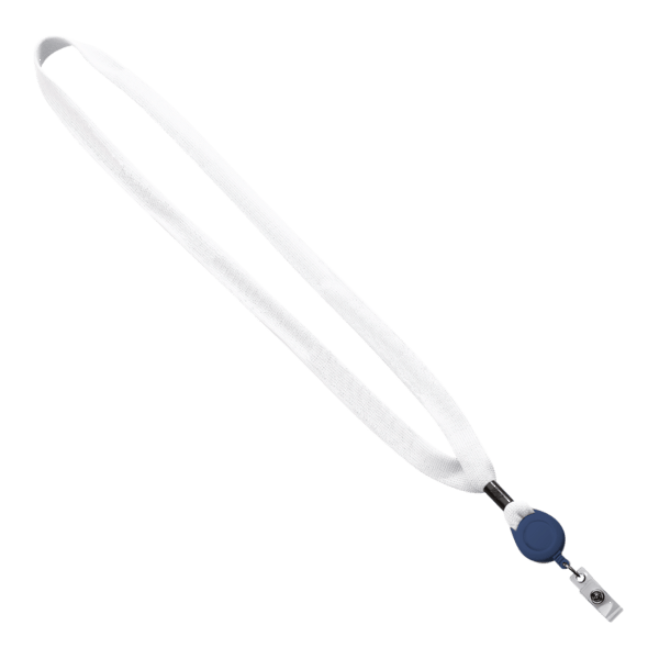 5/8" New Polyester "Shoelace" Lanyard with Retractable Badge Reel 72