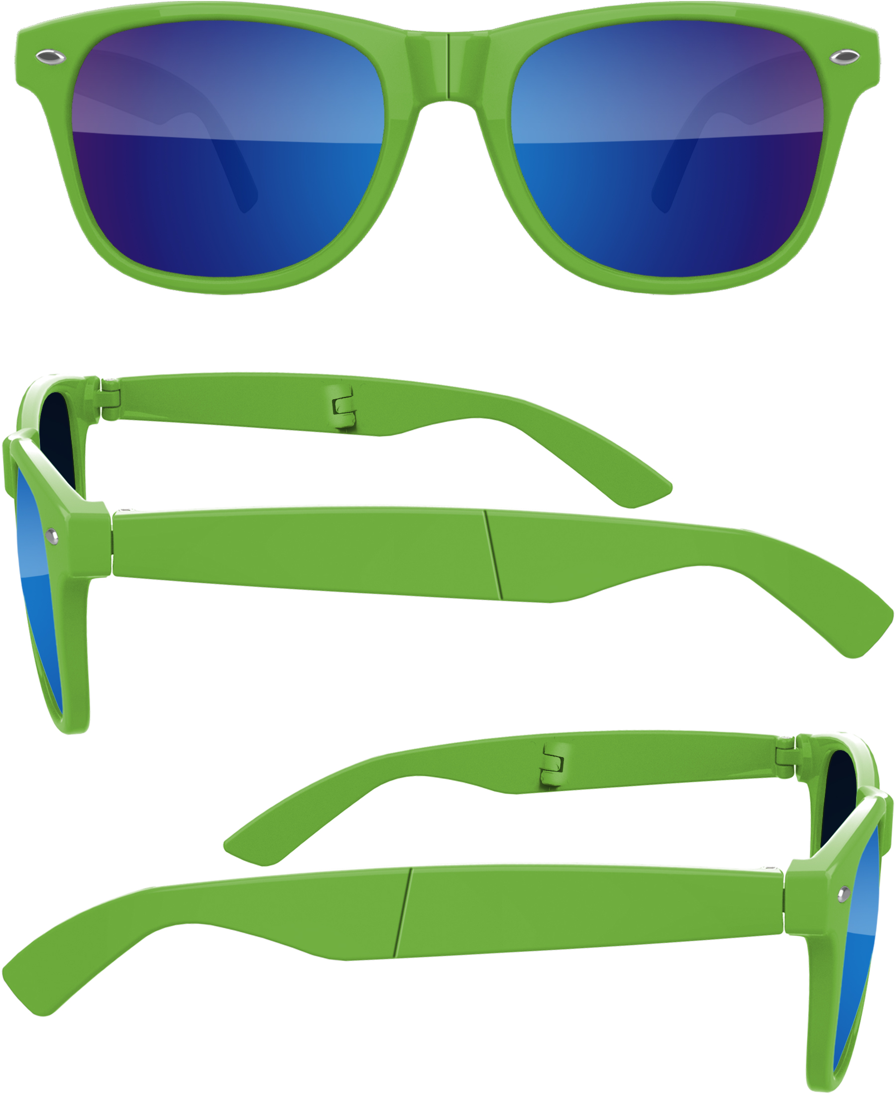 Foldable Retro Mirror Sunglasses 16
