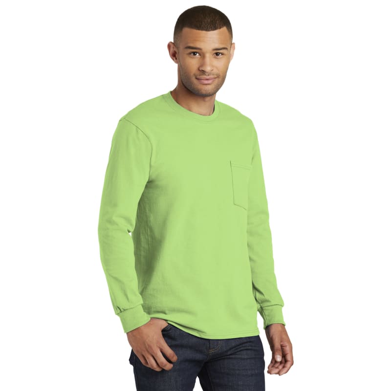 Port & Company Tall Long Sleeve Essential Pocket Tee. 3