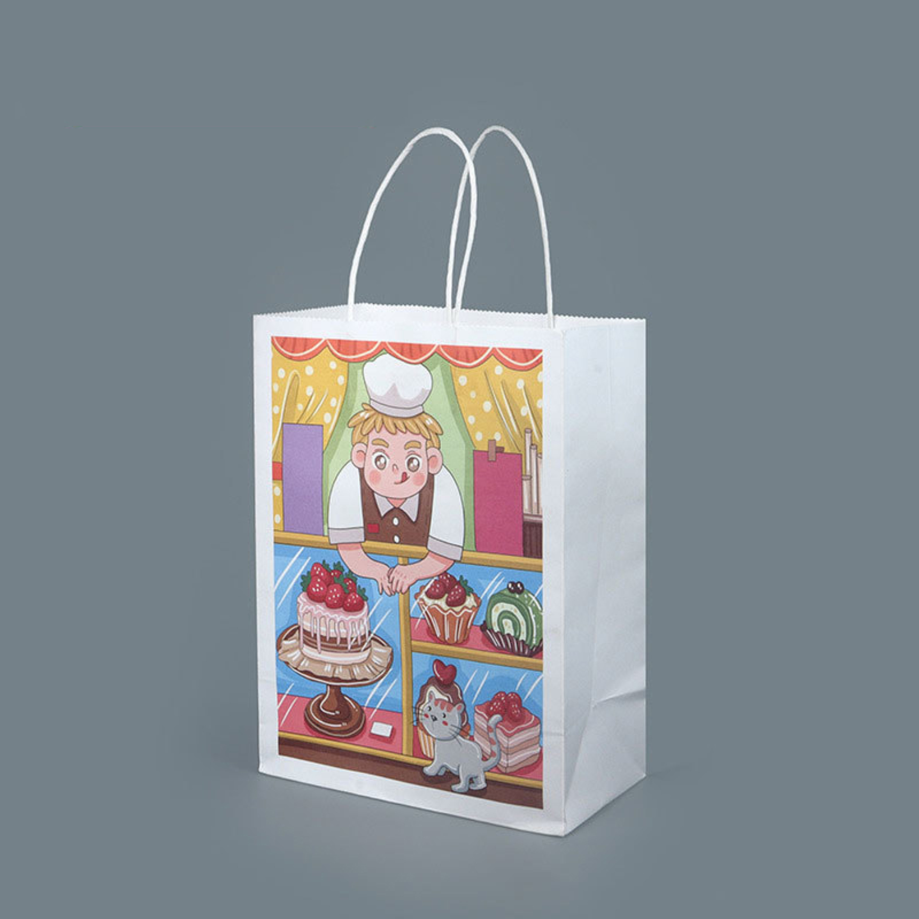 Recycled White Kraft Paper Bag 2