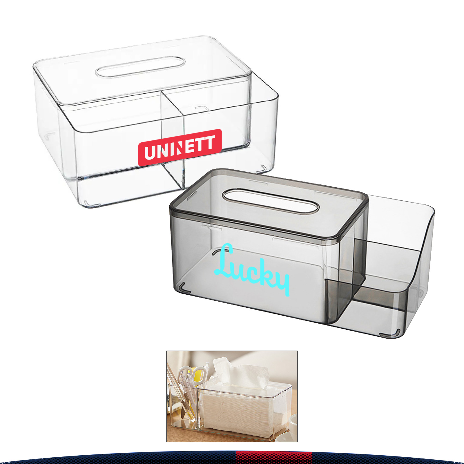 Multi-Functional Transparent Tissue Box 5