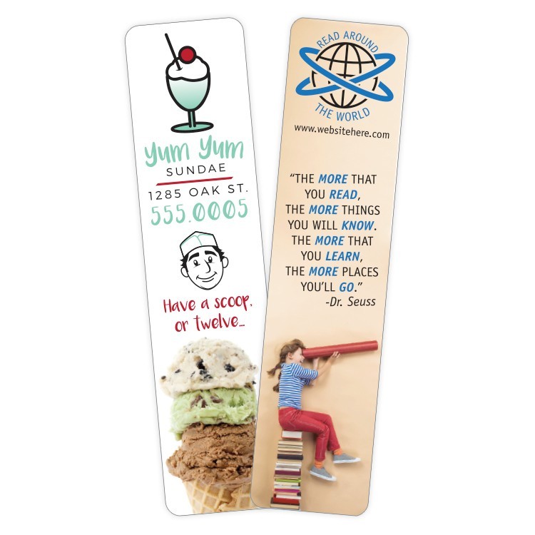Plastic Bookmark - 1.5x6.25 UV Inhibiting Laminate - 13 pt. 1
