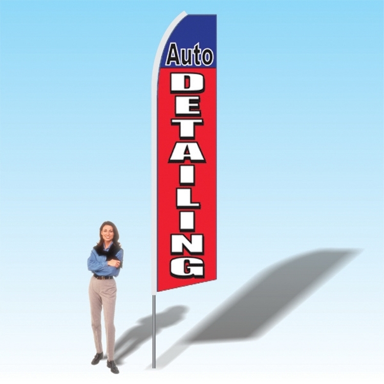 15FT Auto Detailing Advertising Banner Flag 1