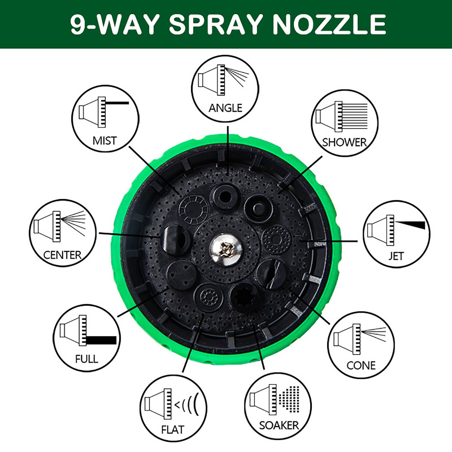 Retractable Hose W/ High Pressure Nozzle 16