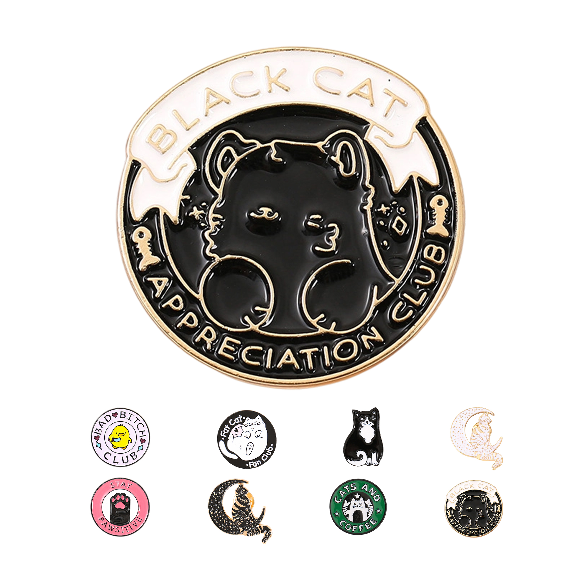 Round Zinc Alloy Metal Badge With Enamel Coating 1.2" 4