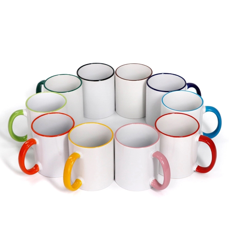 Two-Tone Coffee Mug 11 oz Ceramic Sublimated Cups 7