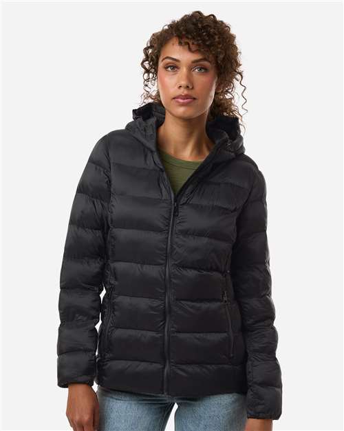 Women's Lightweight Poly-filled Hooded Puffer Jacket - W26715 5