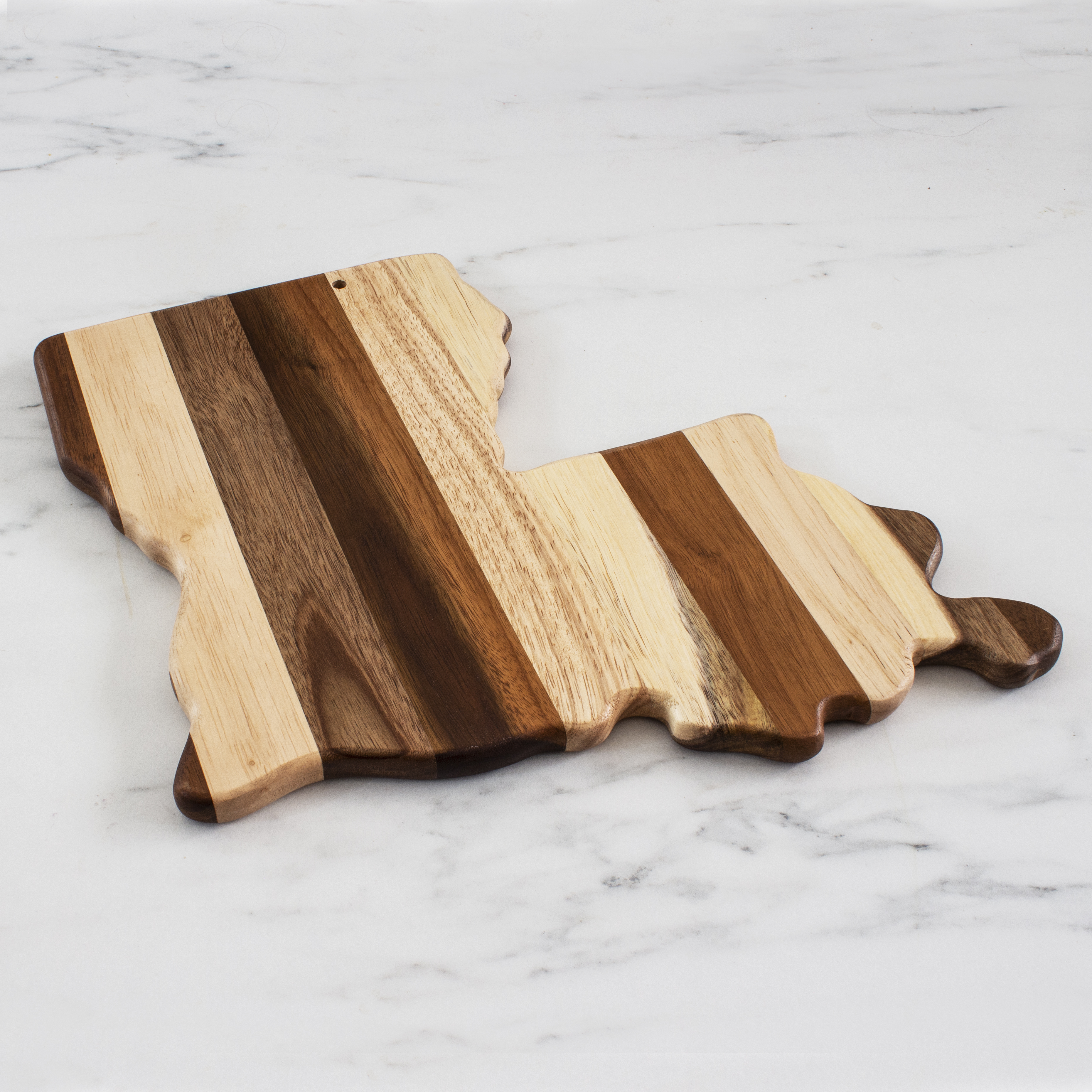 Rock & Branch® Shiplap Series Louisiana State Shaped Wood Serving and Cutting Board 7