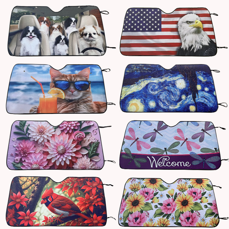 Full-color Printed Fold Mylar Car Sun Shade 3