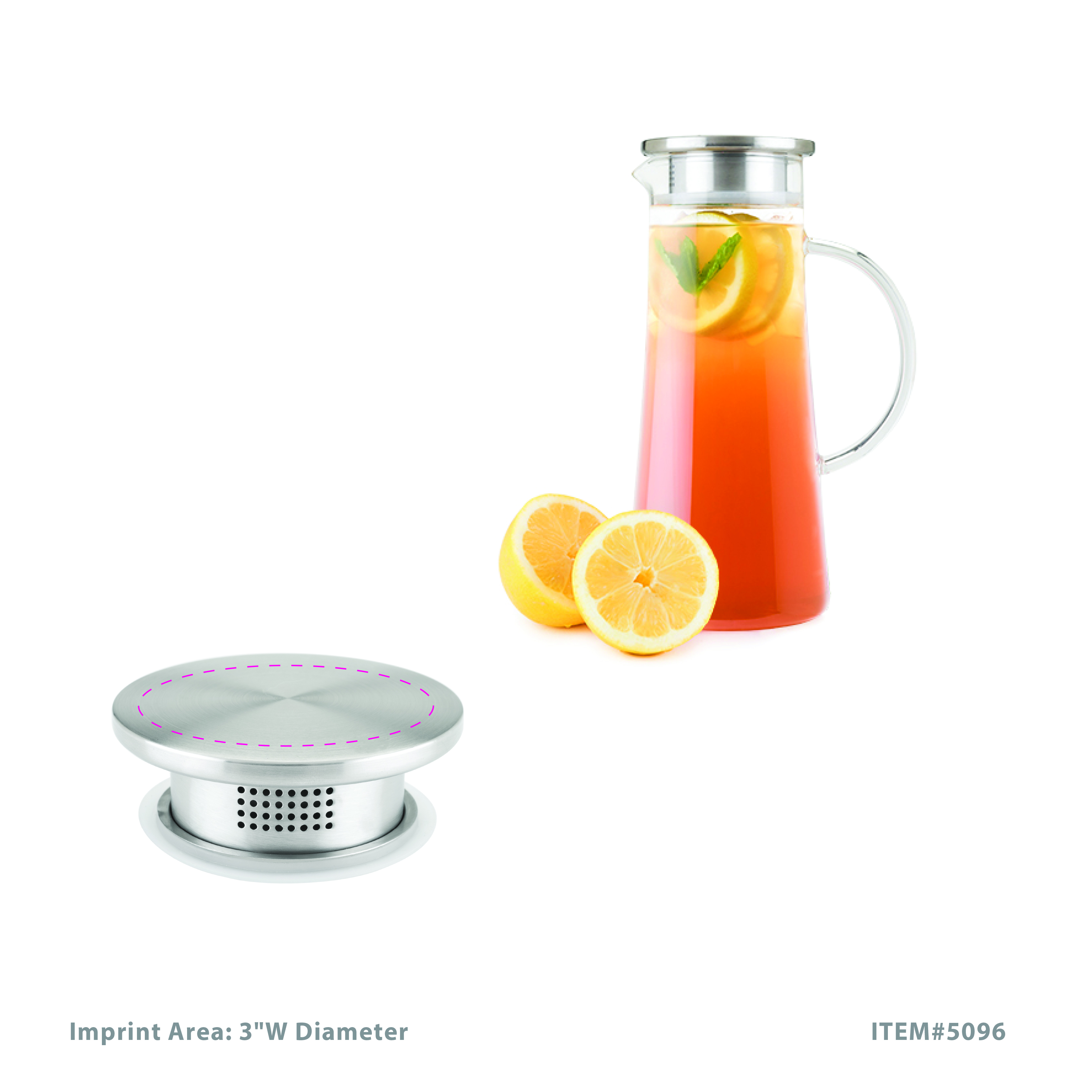 Pinky Up® Charlie Glass Iced Tea Carafe 21