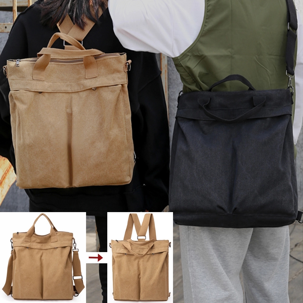 Multi Pockets Canvas Backpack 2