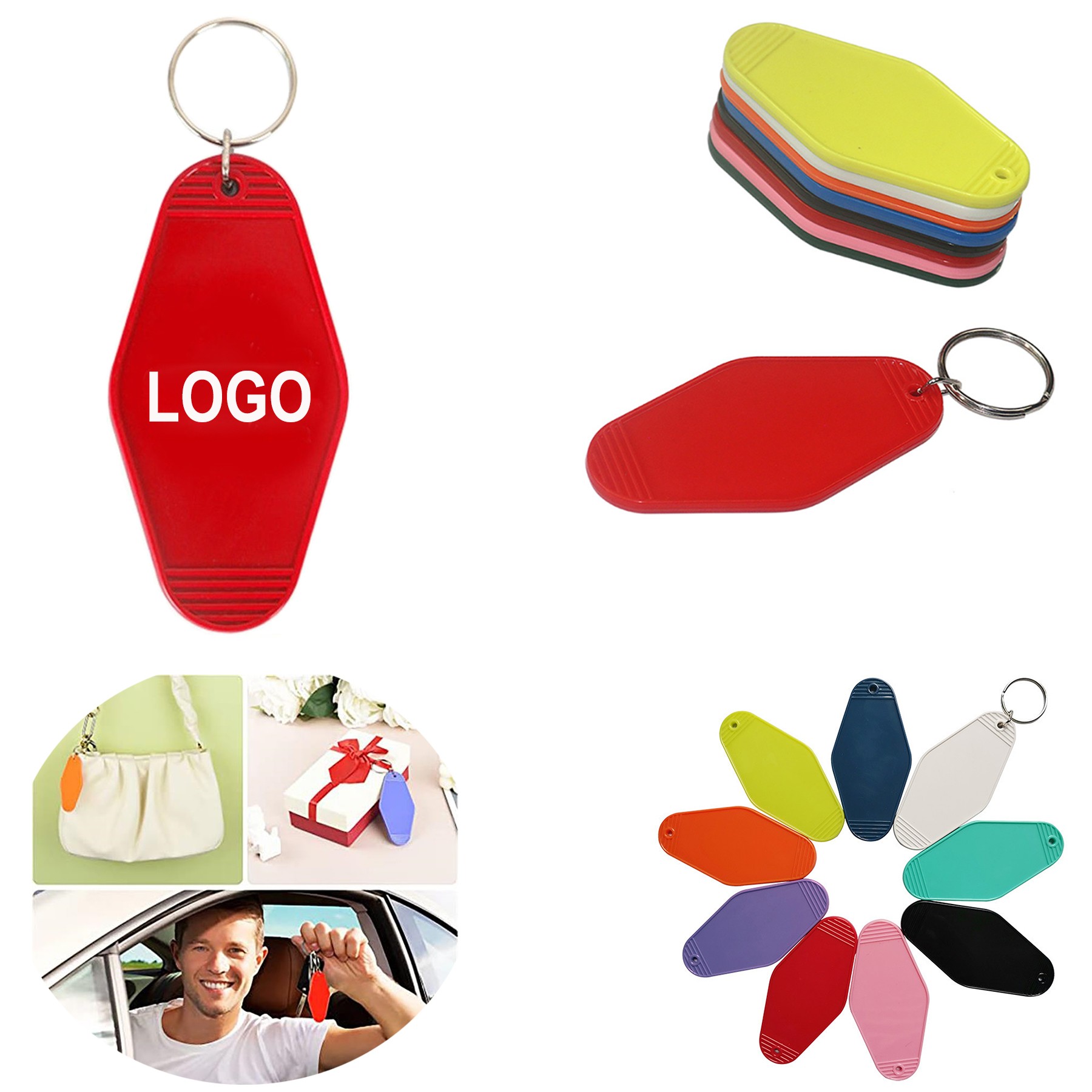 Plastic Hotel Keychain Motel Key Tag