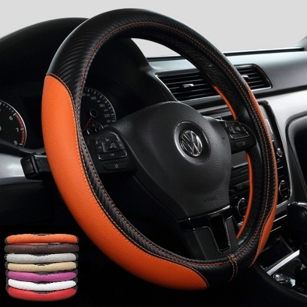 Leather Anti-Slip Steering Wheel Cover