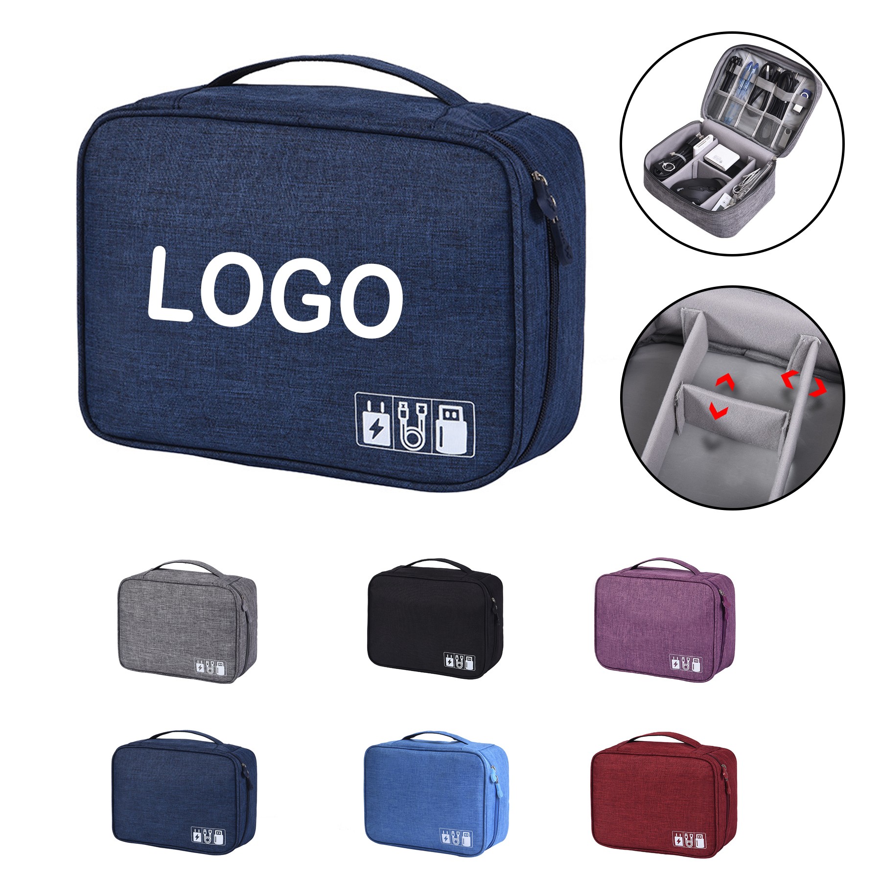Data Cable Power Bank Accessorie Storage Bag