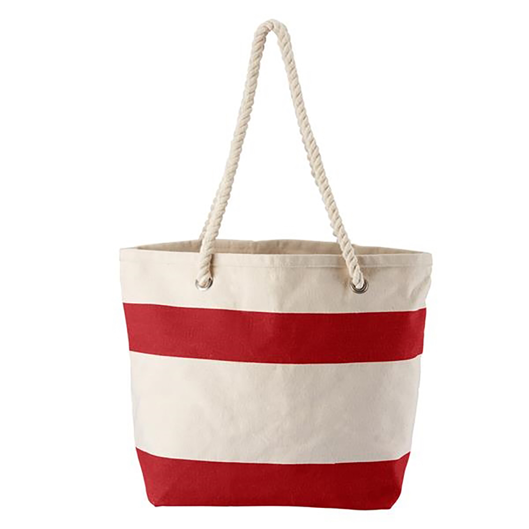 Beach Canvas Tote Bag For Women with Rope Handle, custom tote bag with logo imprint 2