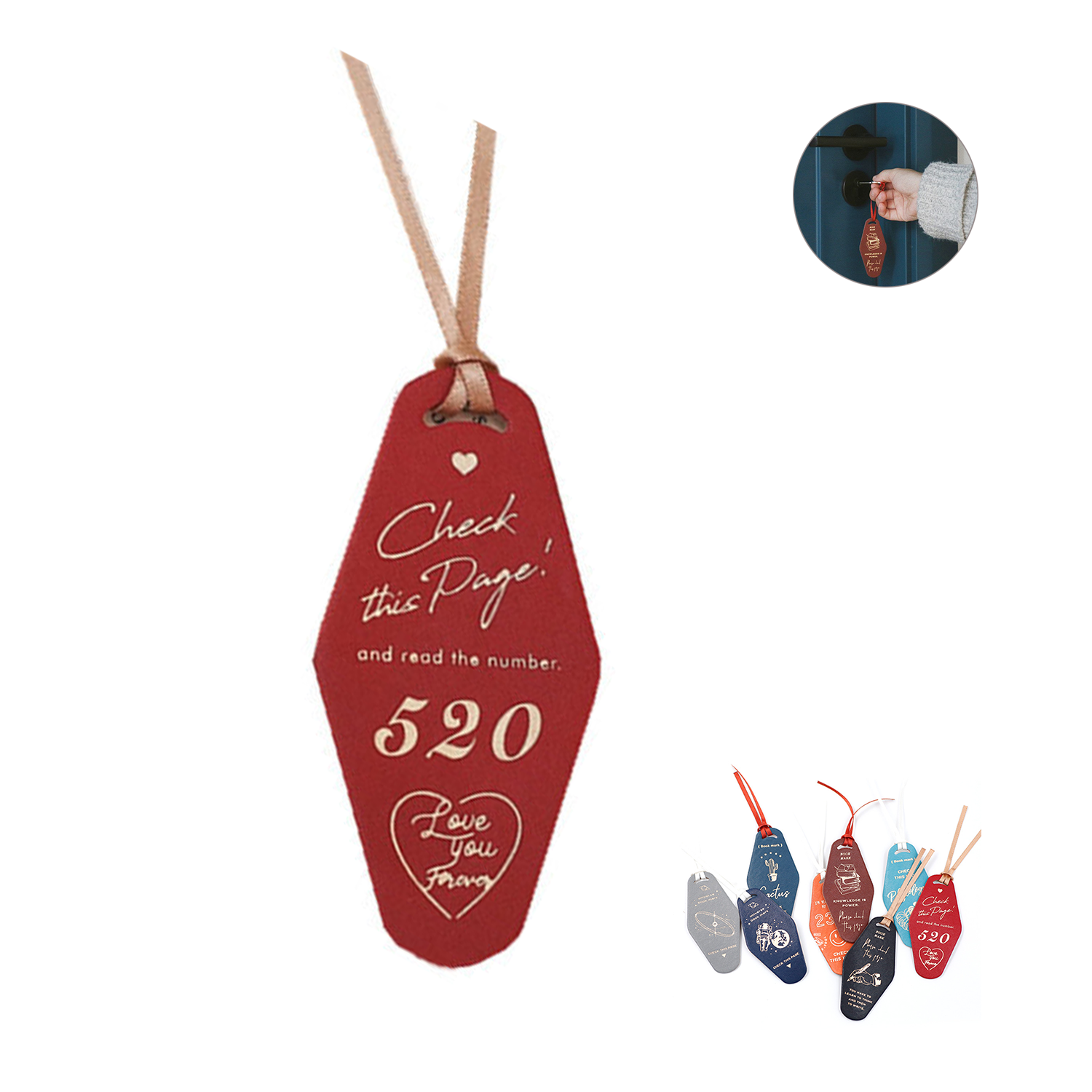 Vintage PU Hotel Motel Key Tag 1