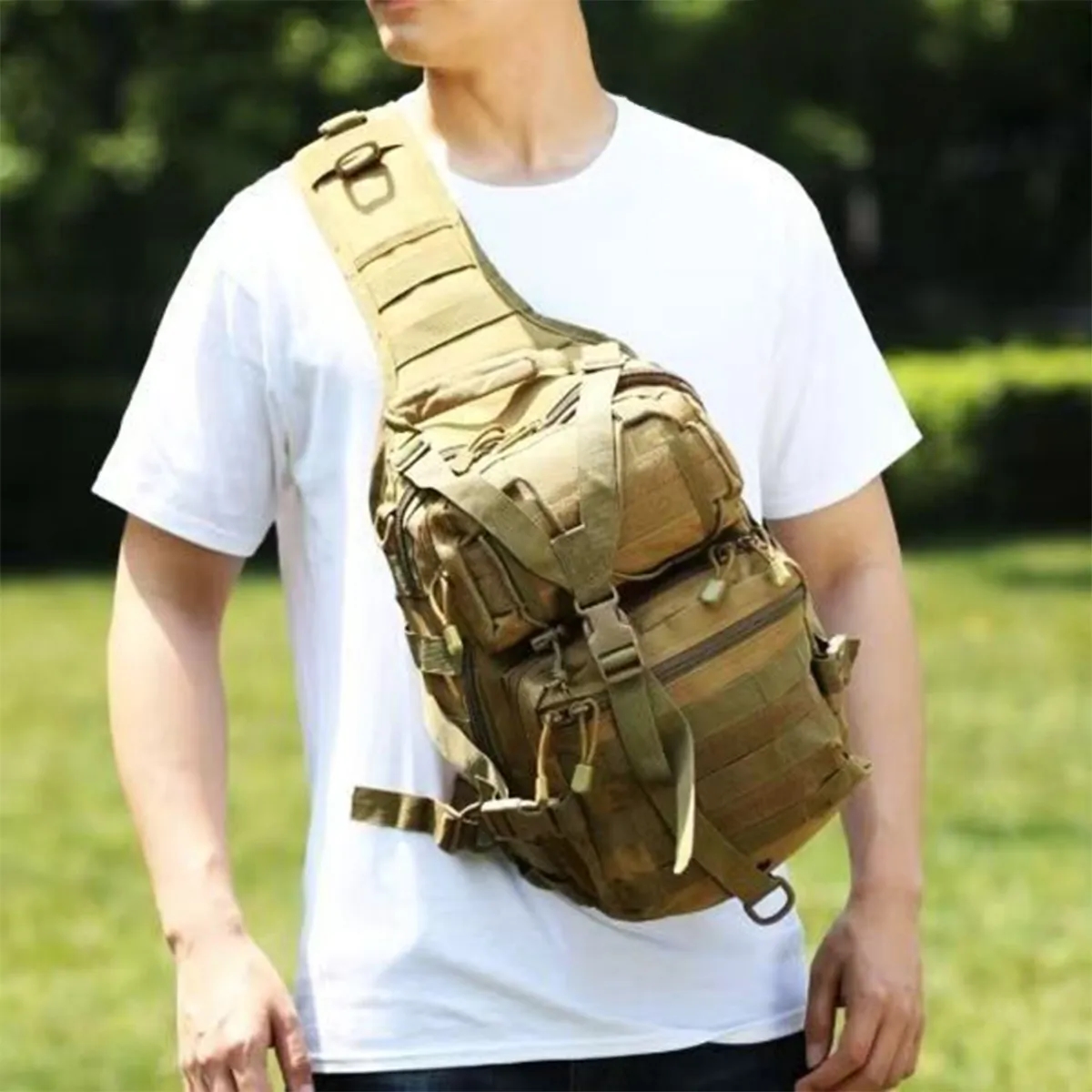 Military Tactical Outdoor MOLLE Sling Backpack Crossbody Bag 2