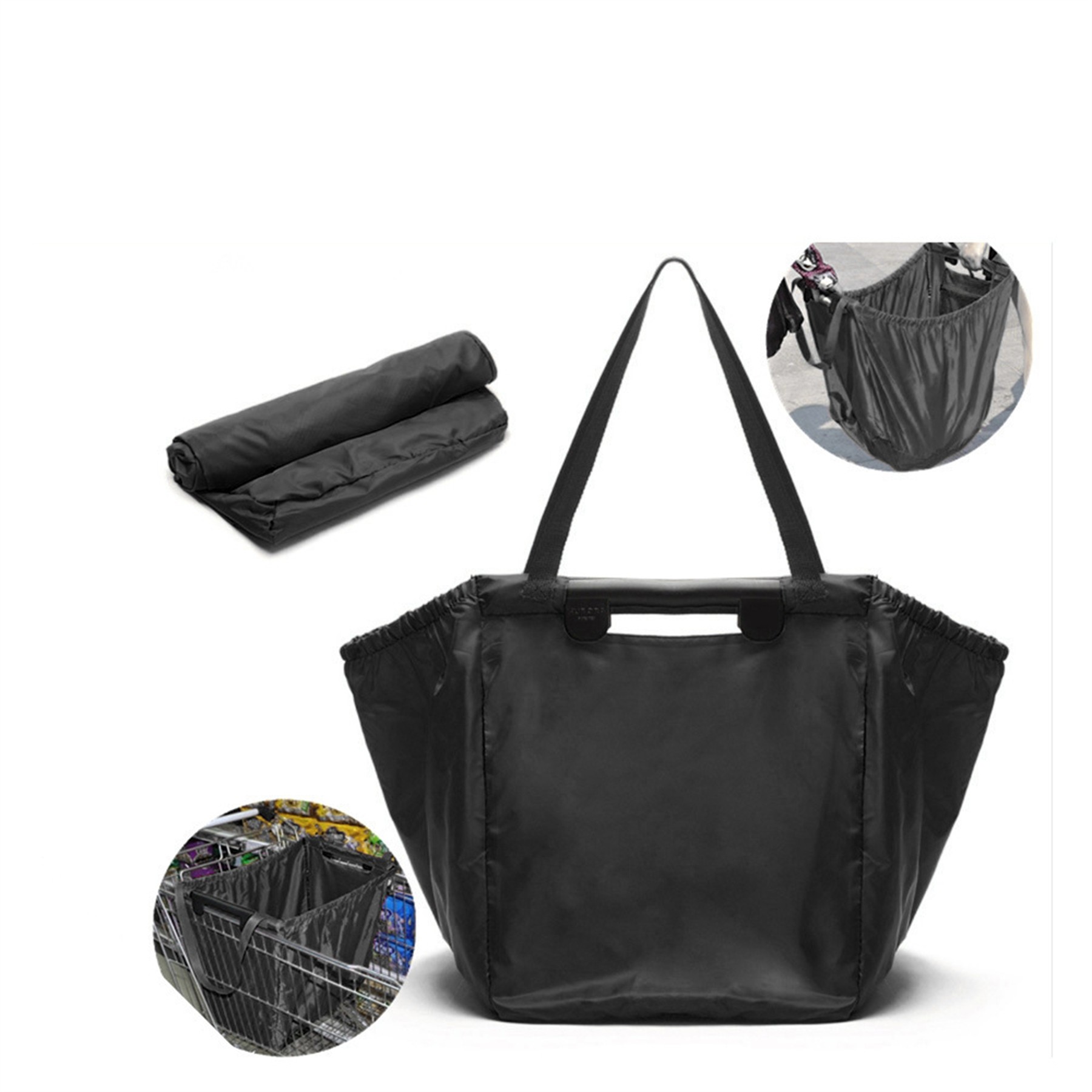 Foldable Shopping Trolley Bag, custom tote bag with logo imprint 5