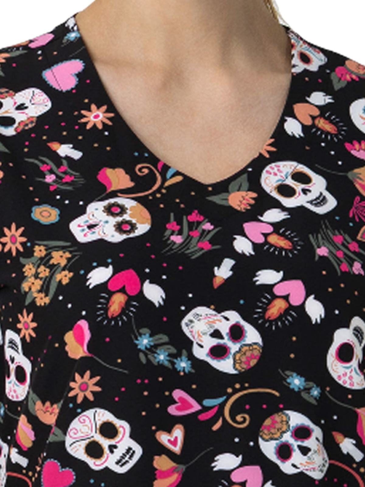 Wink - Fashion Prints - Women's V-Neck Print Scrub Top 6