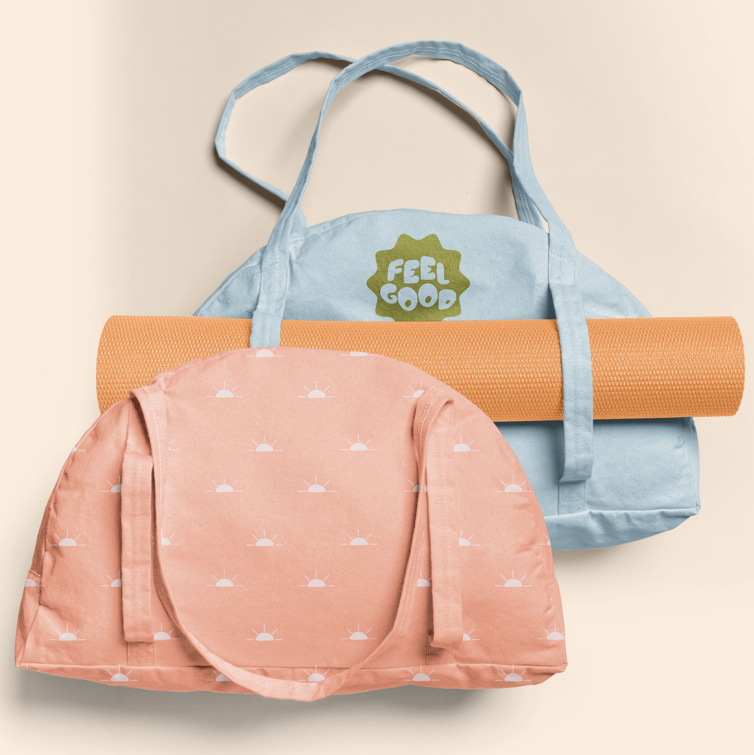 SOMEWHERE YOGA TOTE - COLORED CANVAS