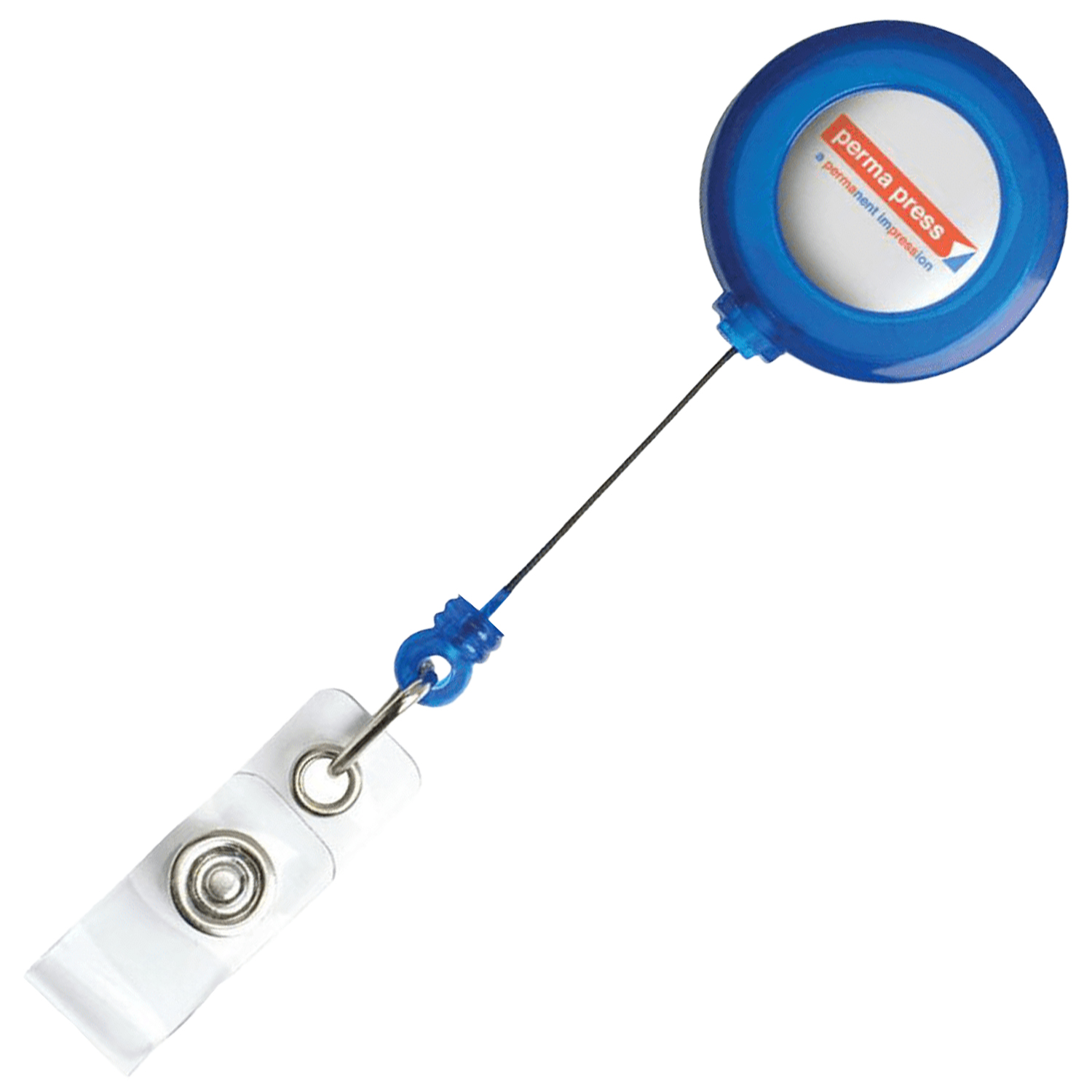 Quick Ship Full Color Retractable Round Badge Reel with Belt Clip 1