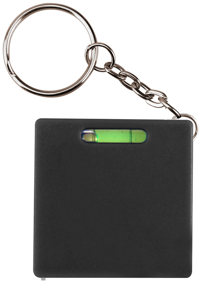 Square tape measure with level and key chain 6
