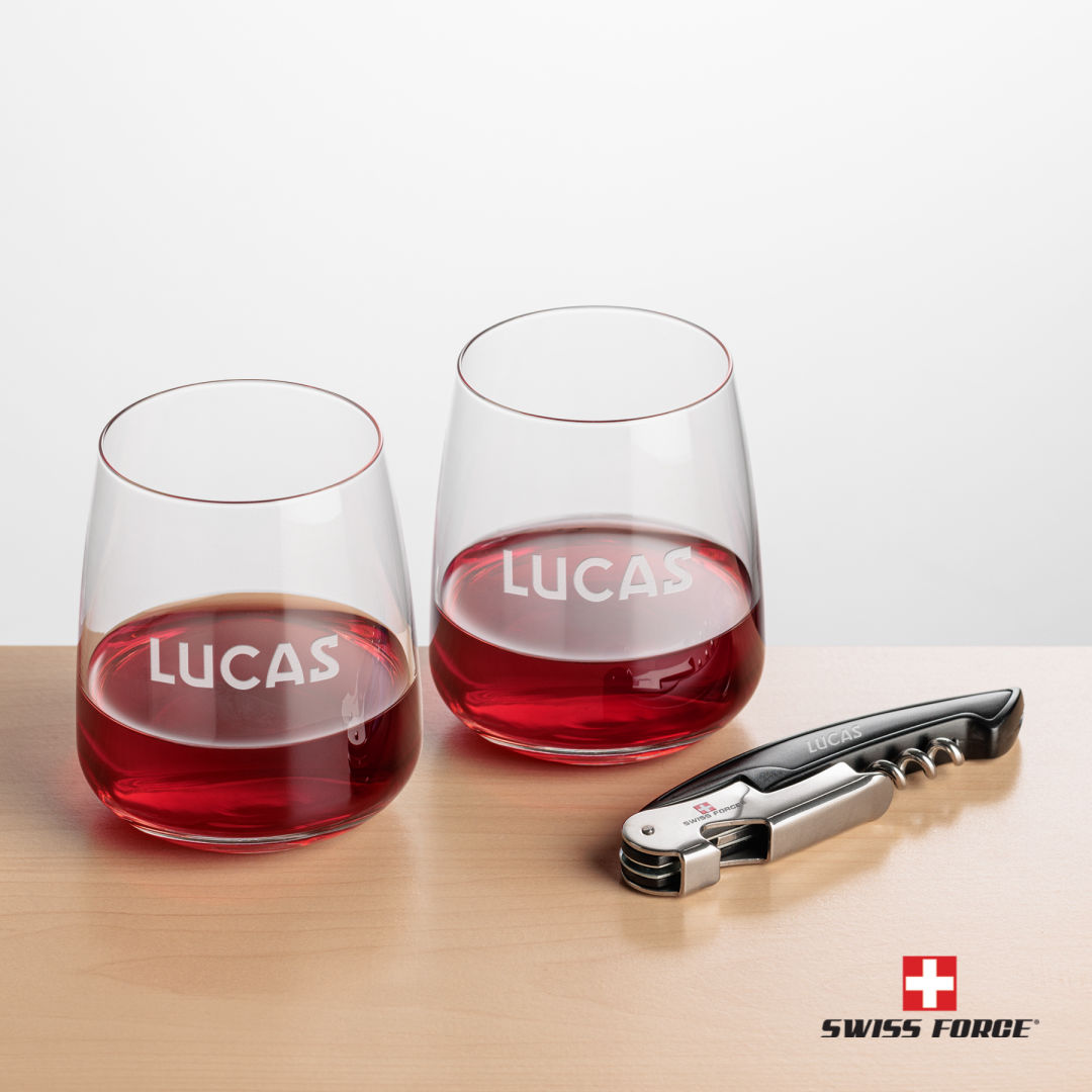 Swiss Force® Opener & Dunhill Stemless Wine