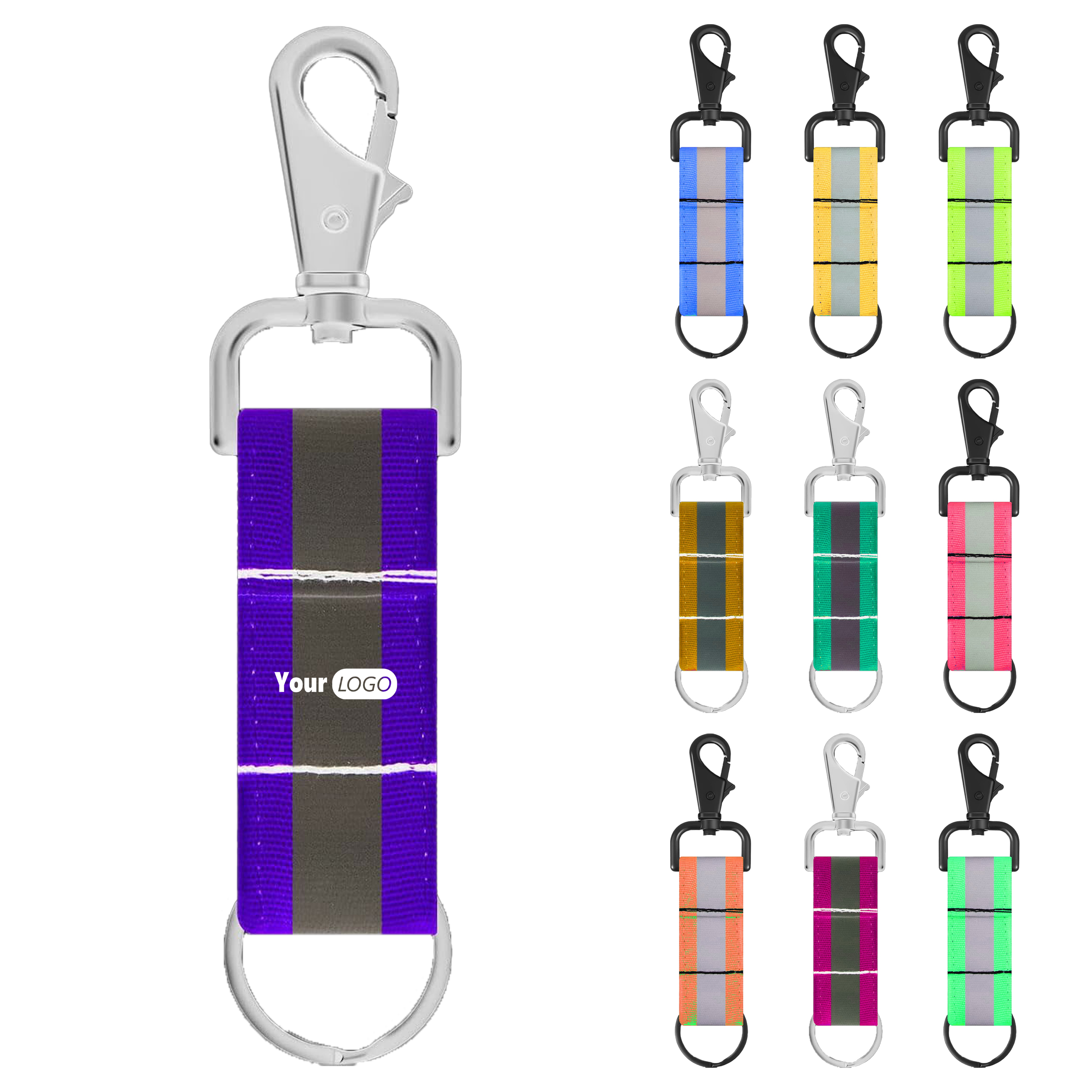 Nylon Essential Reflective Firefighter Keychain With Patch Holder For Professionals 1