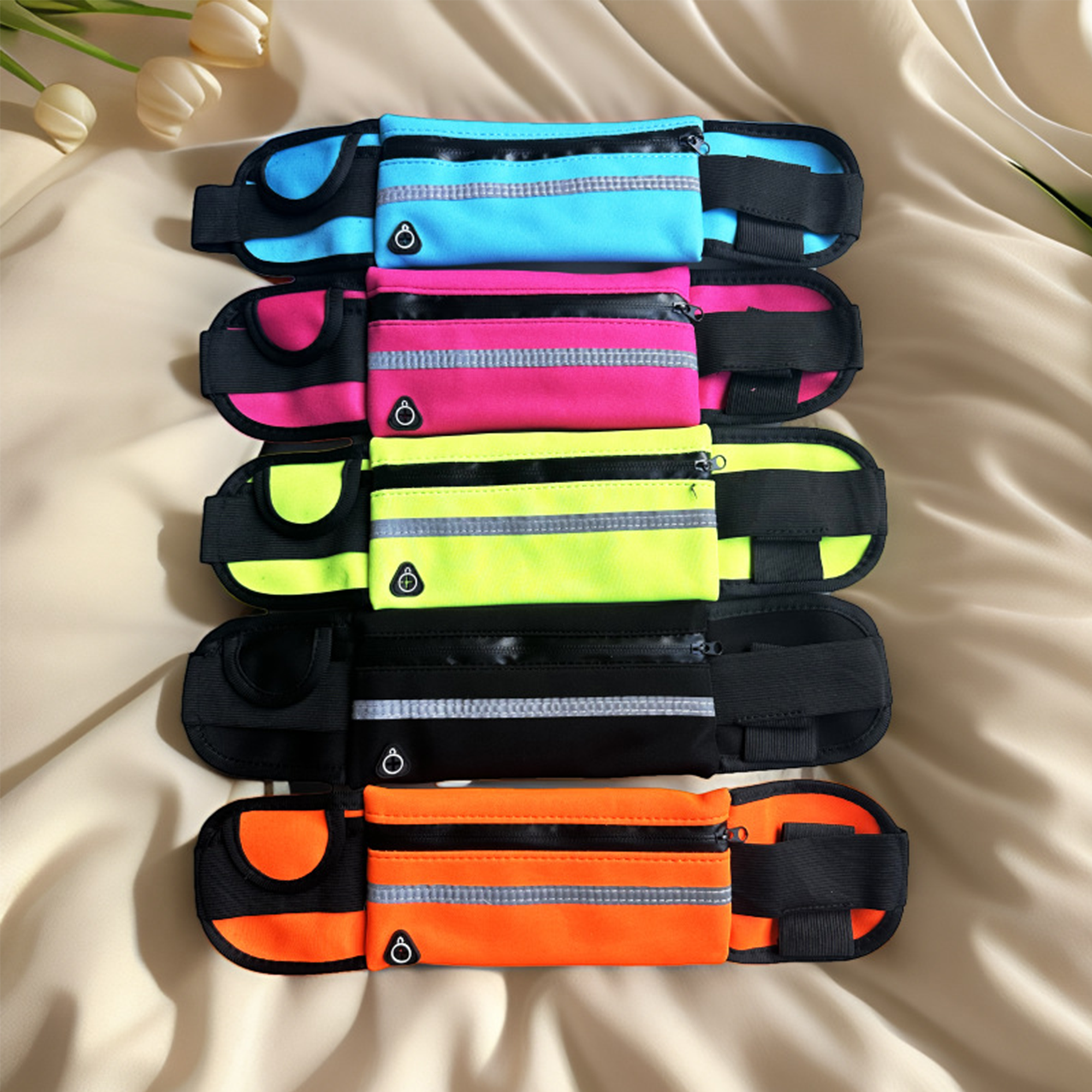 MOQ50 Reflective Sports Bag with Bottle Holder 1