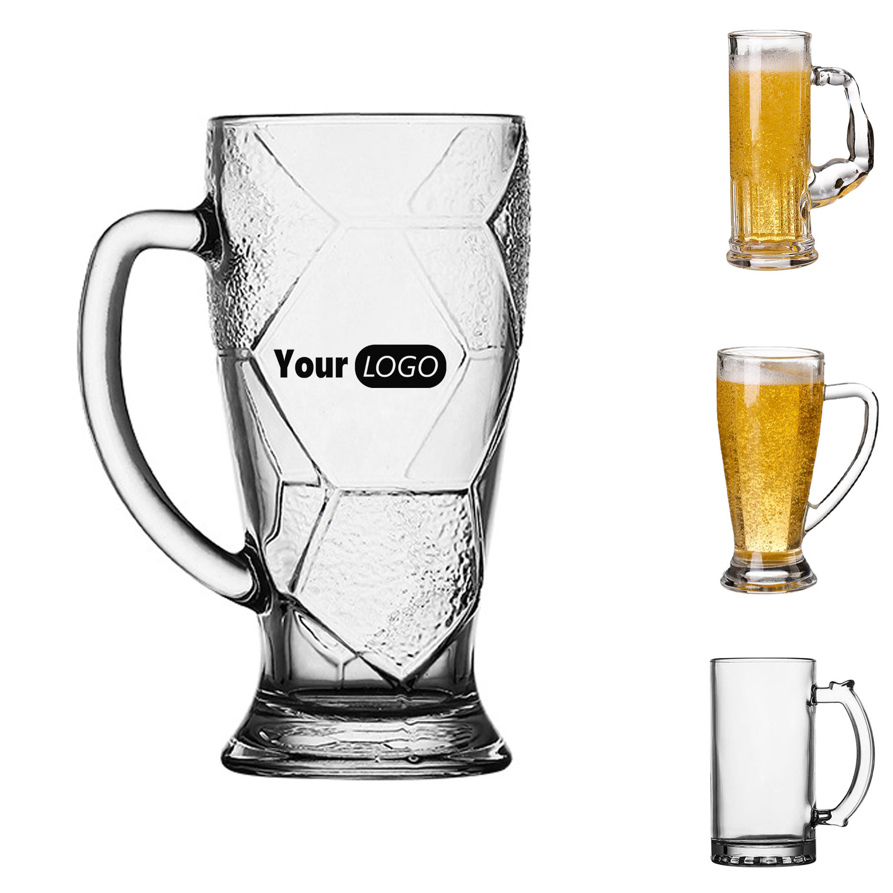 Large Capacity Glass Mug with Handle 3