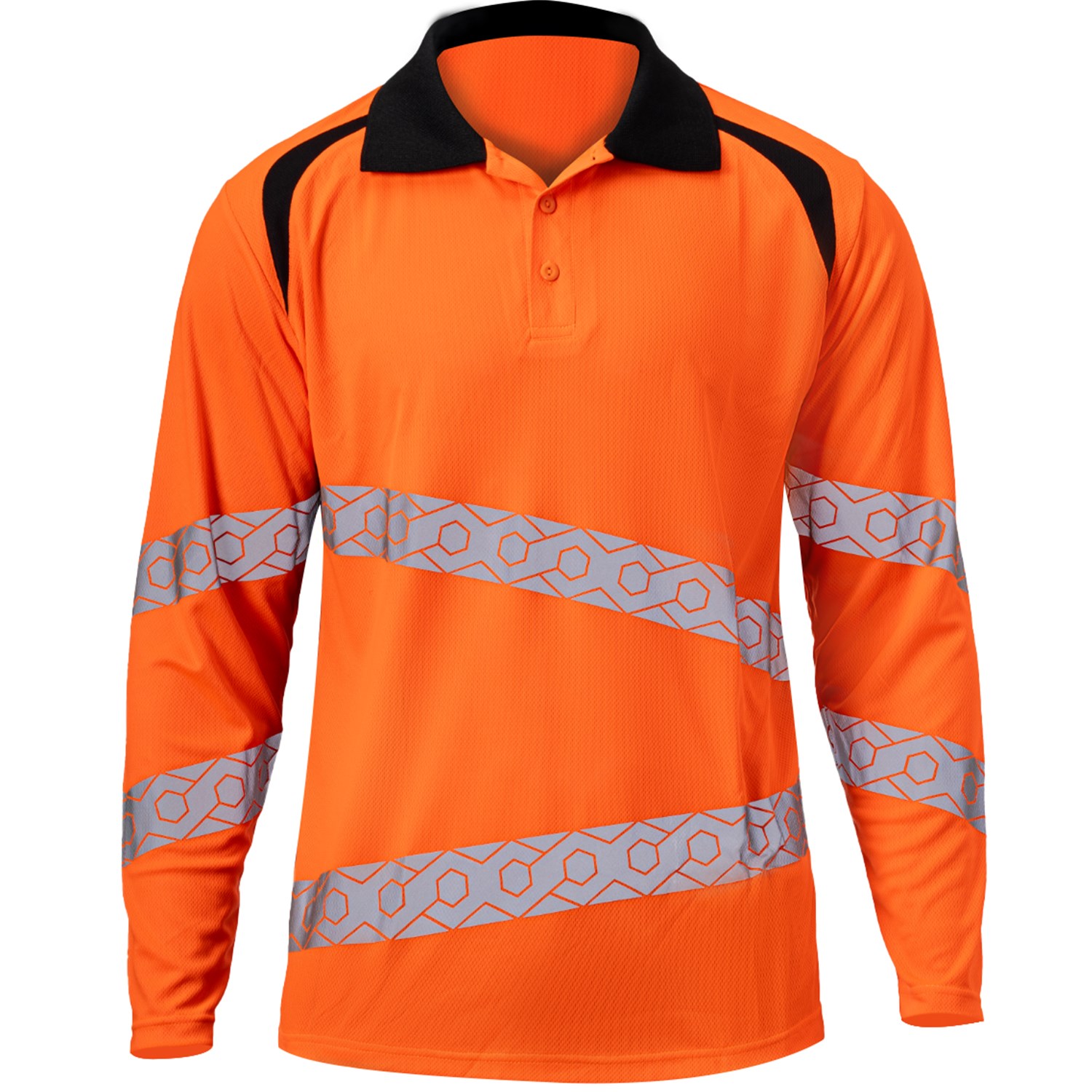 Class 3 Safety Long Sleeve Polo with 2" Segmented Tape 3