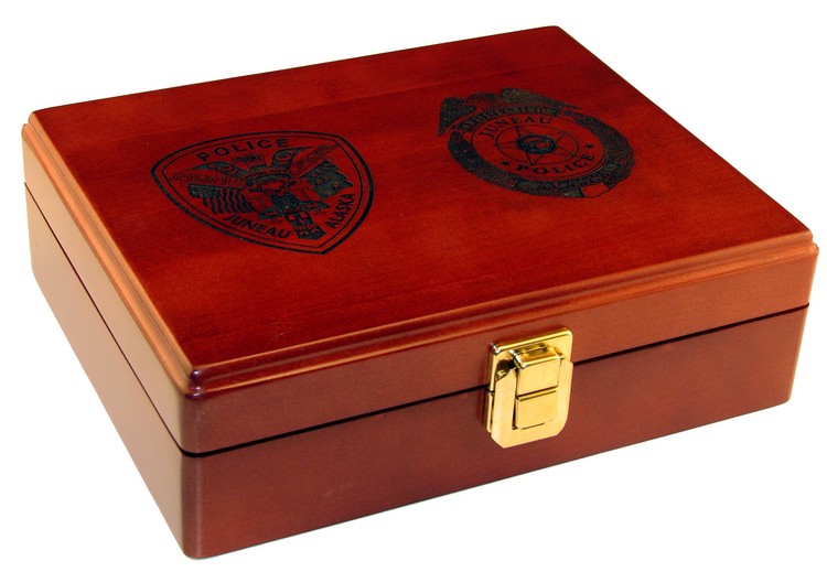 Wood Presentation Box, 10" x 8" x 3" 14